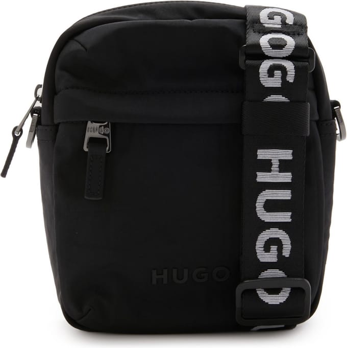 HUGO Schoudertas Luka Reporter with Zip Black Zwart