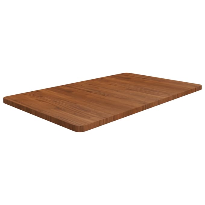vidaXL - Wastafelblad - 100x60x2,5cm - behandeld - massief - hout - donkerbruin