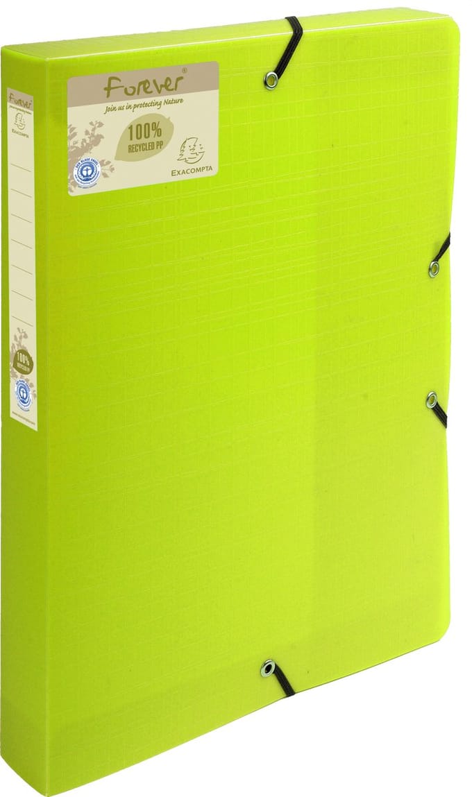 Exacompta 8x Forever® PP 7/10de Klasseerdoos Rug 40mm -A4 - Anijsgroen - 553573E