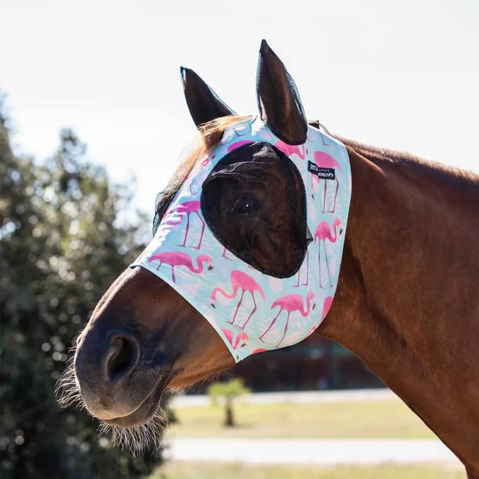 Vliegenmasker voor paard van lycra met oorkap Pro-Tech