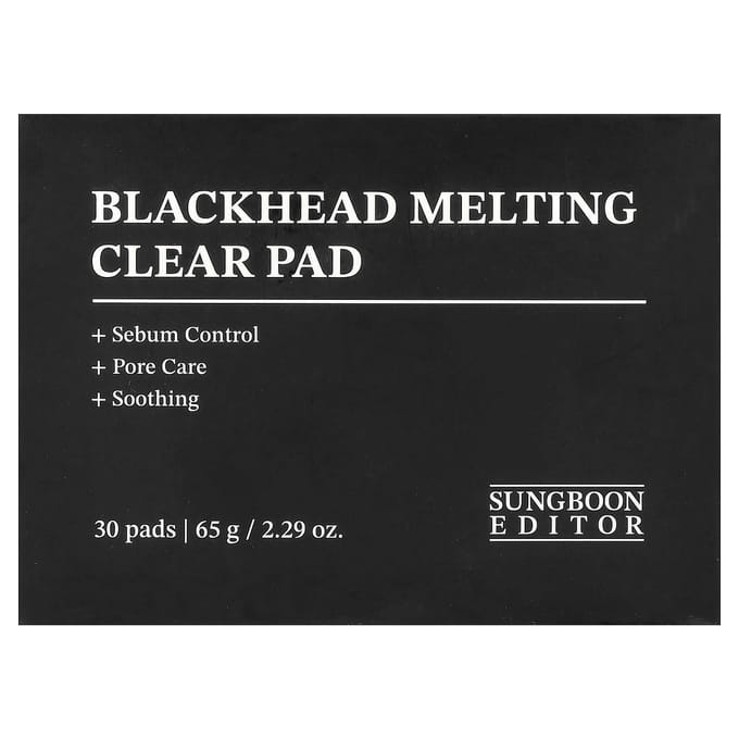 [SUNGBOON EDITOR] Blackhead Smeltende Clear Pad (30 Vel / 65g x 2 STuks Set) black