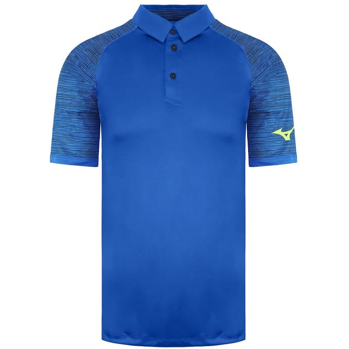 Mizuno Bedrukt Heren Blauw Poloshirt