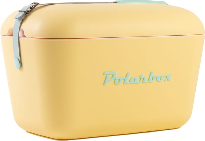 Polarbox Retro Koelbox - Geel – 20 Liter Inhoud – Duurzaam Geproduceerd