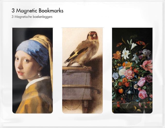 Set van 3 magnetische boekenleggers, Mauritshuis
