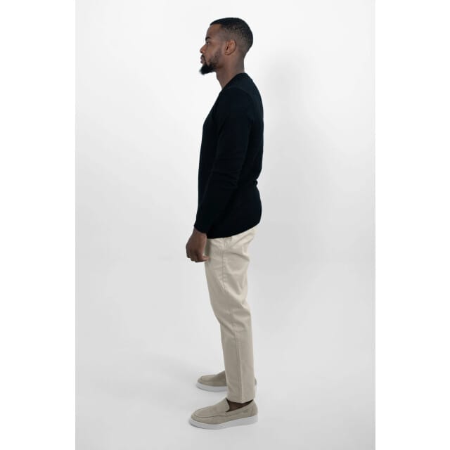 Vercate - Luxe Crewneck Pullover - Zwart - Regular Fit - Knit / Knitted Heren Sweater / Trui - Maat M