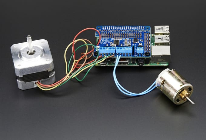 DC & Stepper Motor HAT voor Raspberry Pi van Adafruit 2348