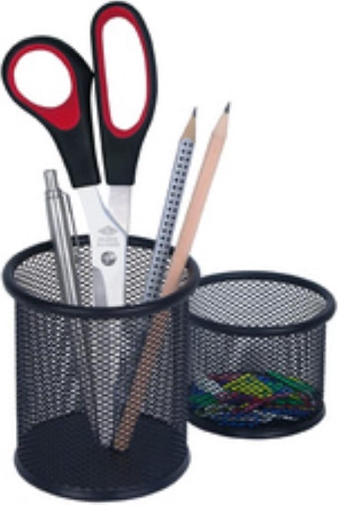 WEDO pennenkoker-set Office, metalen draadmodel, zwart