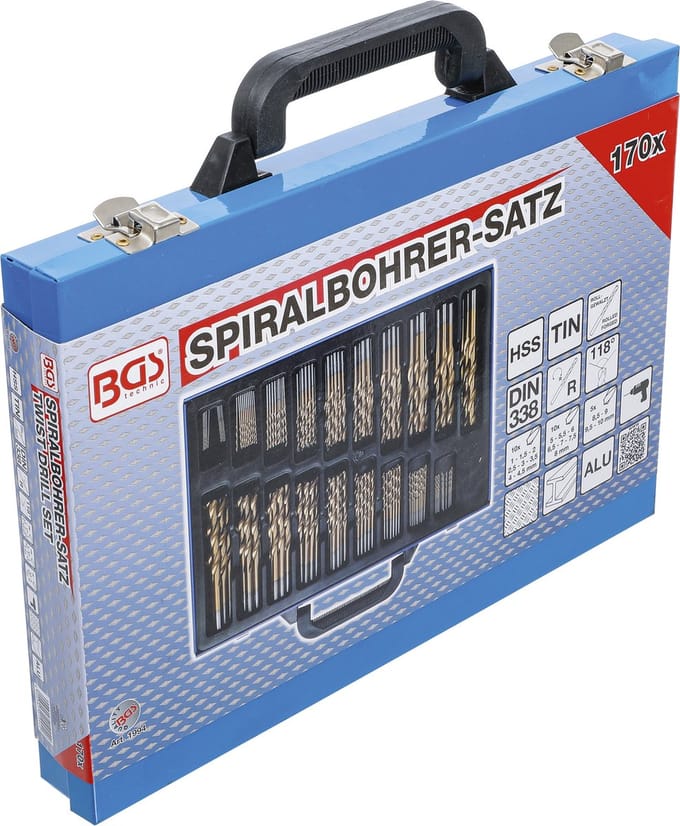 BGS-draaiboorset HSS titaangenitreerd 1 - 10 mm 170 st - 1994