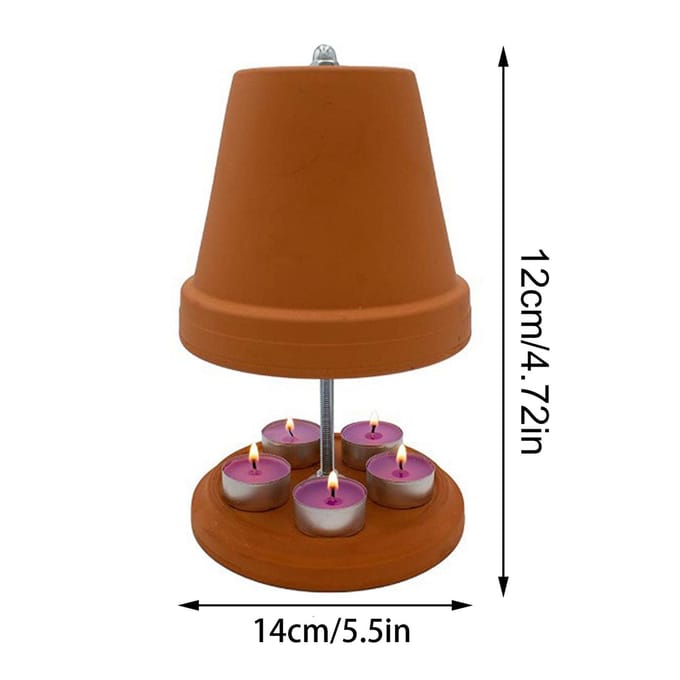 Verwarmingsplatform Handwarmer Openhaardtafel Keramische Kachel brown