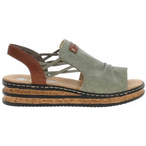 Rieker Sandals 67476, Vrouwen, Grijs, Sandalen, maat: 36