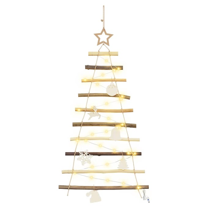 vidaXL Kerstboom Naturel 90 cm Massief essenhout