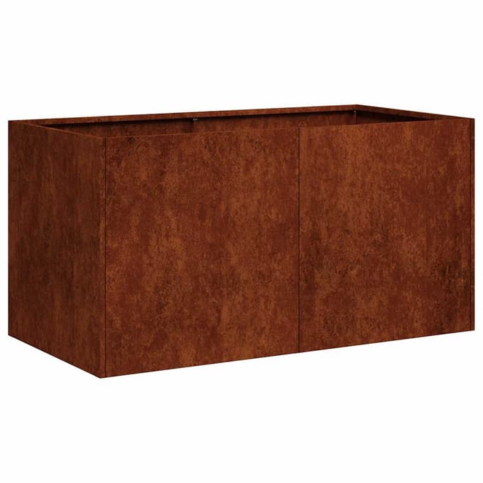 vidaXL - Plantenbak - roestig - 80x40x40 - cm - weervast - staal