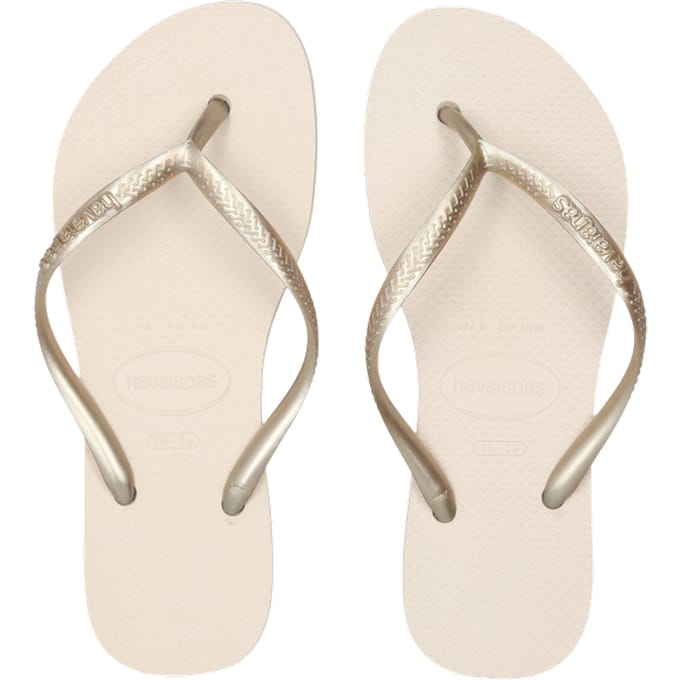 Havaianas Slim Slippers en Sandalen Dames - Beige - Maat 35/36 - Plastic