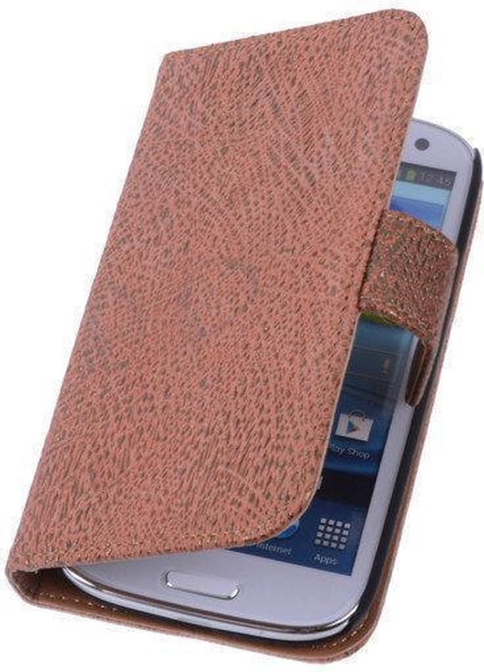 Glamour Gold Samsung Galaxy S5 Echt Leer Wallet Case