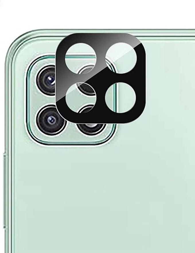 Camera Lens Glass Protector - beschermer Geschikt voor: Samsung Galaxy A22 5G - Zwart