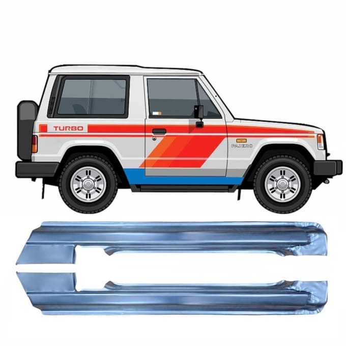 Volledige dorpel voor Mitsubishi Pajero 1982-1992 / Links + Rechts / Set