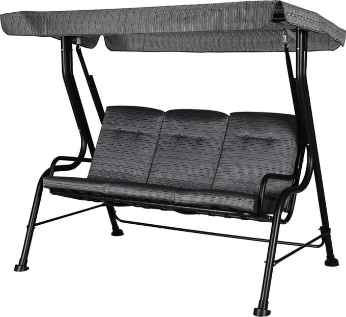 Outsunny hollywoodschommel - verstelbaar - 200x120x170 cm - grijs