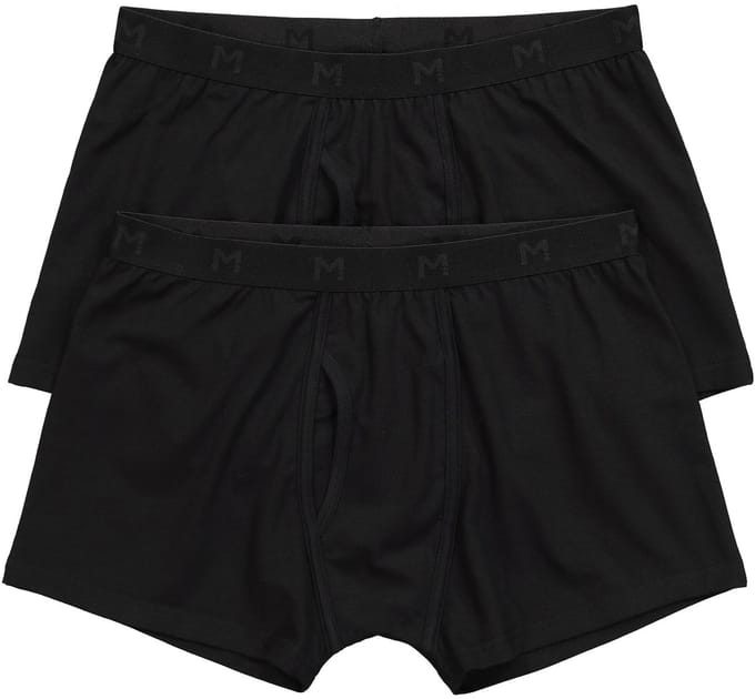Men Plus - Heren - Heupbroek FLEXLASTIC® buikfit set van 2 onderbroek - Zwart - Maat L