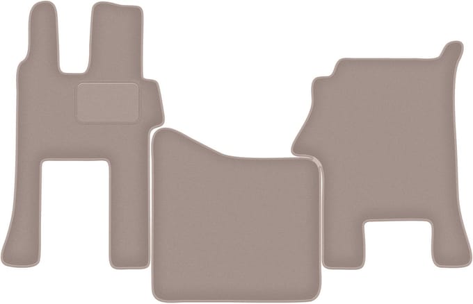 Beige veloursmatten voor: Mercedes Actros MP4 brede cabine (2011-)