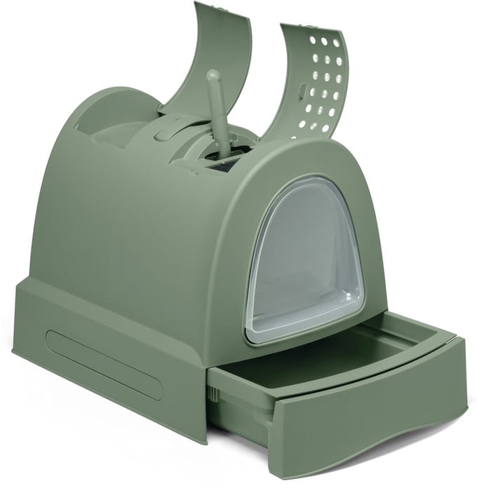 Imac - Kattenbak Zuma Met Schuiflade Groen