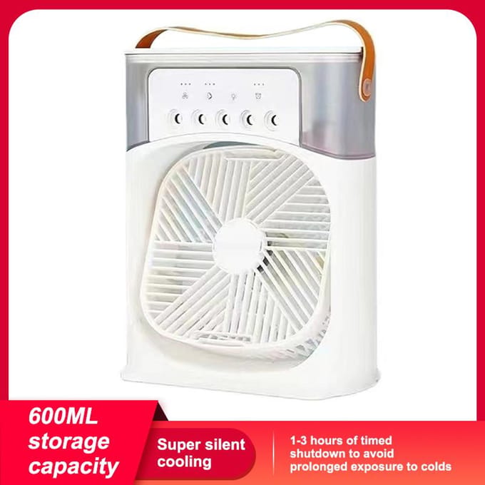 Koelspray Ventilator Waternevelventilator Nevelkoelventilator met Waterreservoir white