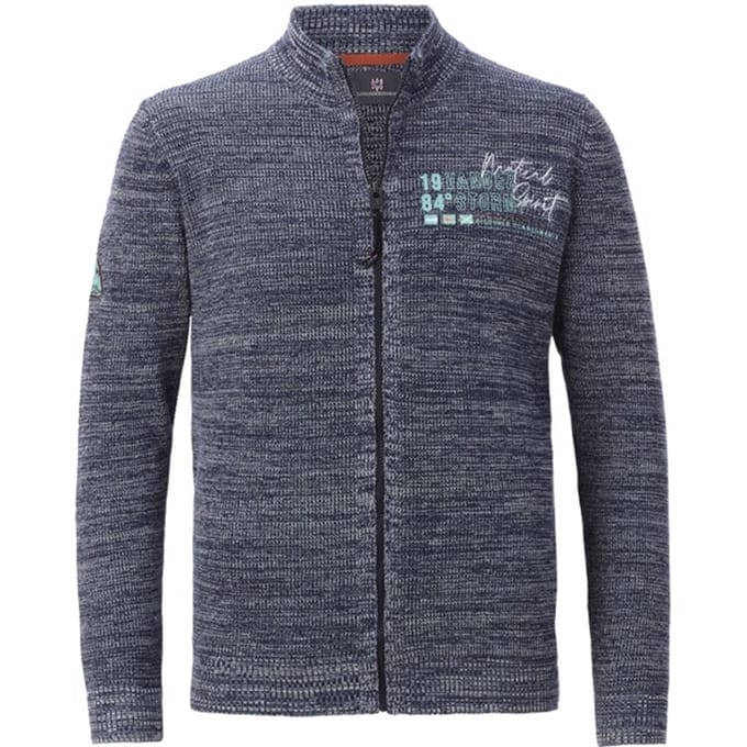 Jan Vanderstorm herren Vest - 60/62 - blauw - Plus Size