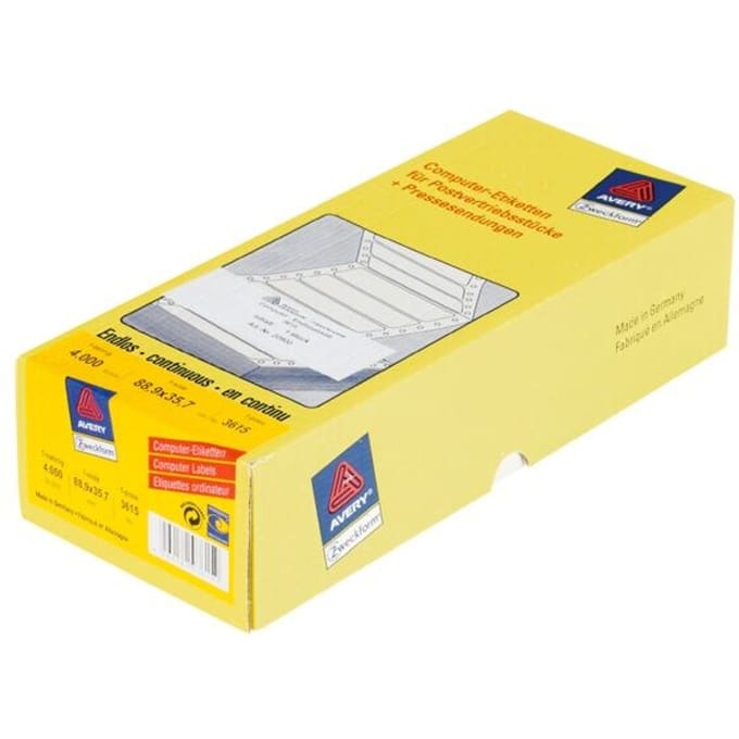 Avery Witte computeretiketten formaat 889 x 357 mm (b x h) 4000 stuks