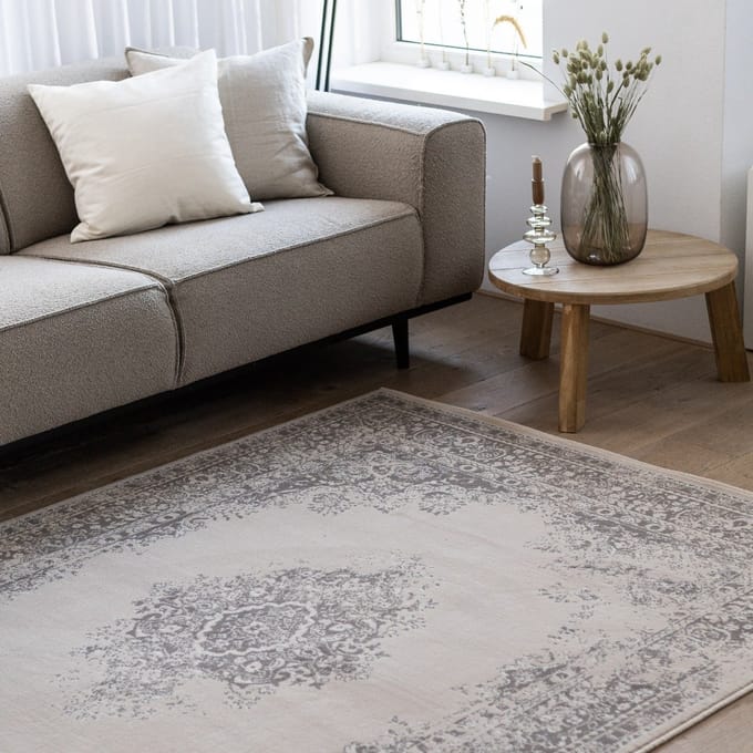 Vintage vloerkleed Keshan Zand/Beige - 80 x 150 cm - (XS)