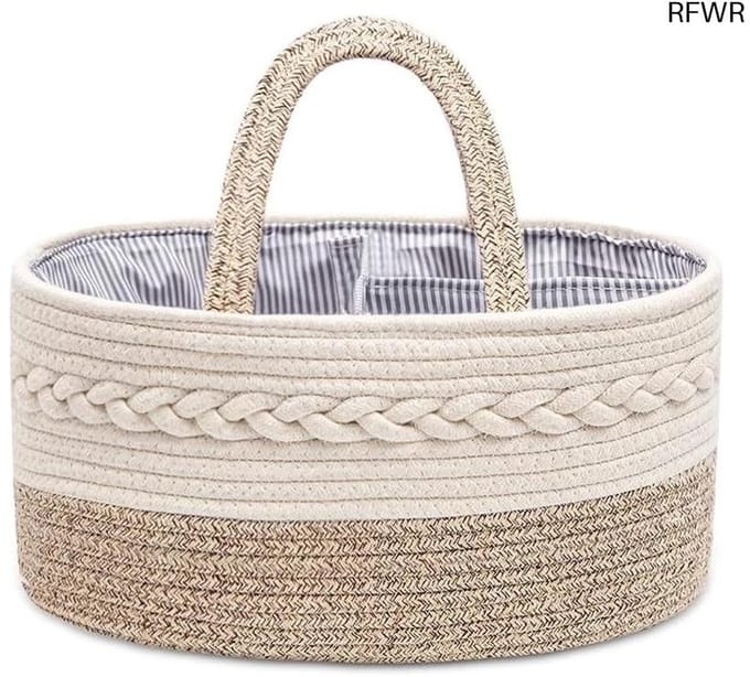 RFWR® Draagbare Katoenen Luiertas Organizer met Verwisselbare Compartimenten voor Baby