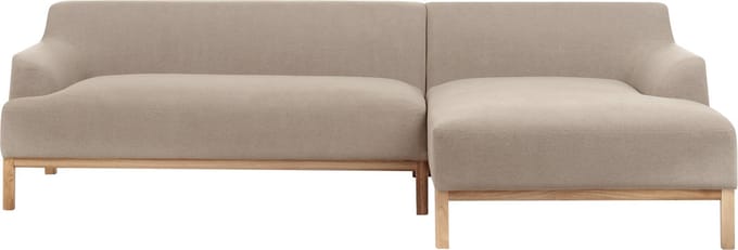 SOSJO - Hoekbank - Taupe - Linkszijdig - Polyester