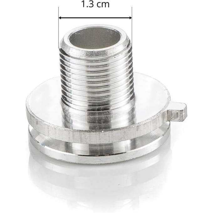 GLOBAL Aluminiumnippel voor stroomrailadapter, M 13 x 1