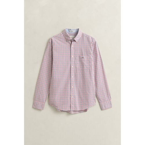 Gant Overhemd Classic Poplin Check Button-Down Rose Red / male