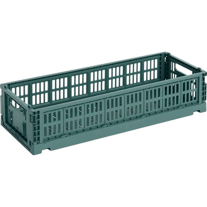 HAY Kleurkrat Mand Mini Langwerpig - HAYCrateDarkGreen