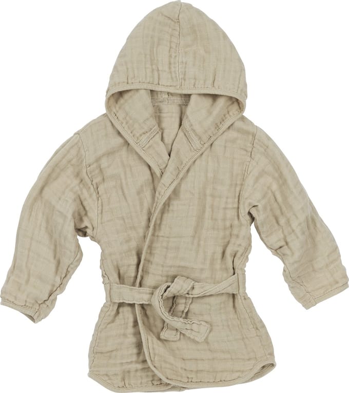 Meyco Baby Uni badjas - pre-washed hydrofiel - sand - 98/104