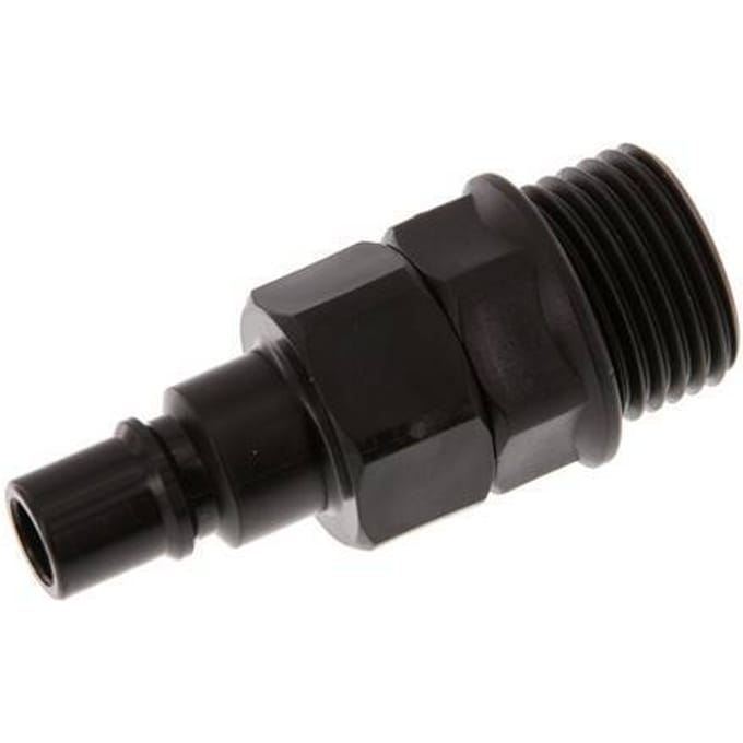 POM DN 7.2 Koppeling Insteeknippel G 1/2 inch Buitendraad Dubbele afsluiting