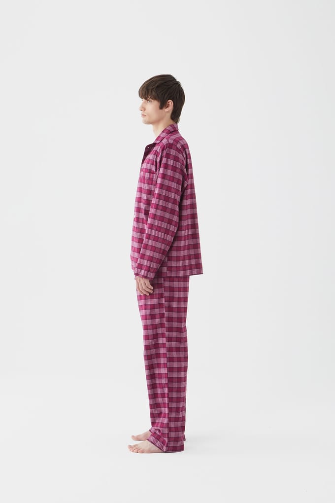 Tekla Unisex Flannel, Pyjamas Shirt Deep Dream Größe: S | Nachtwäsche Outlet | Unisex