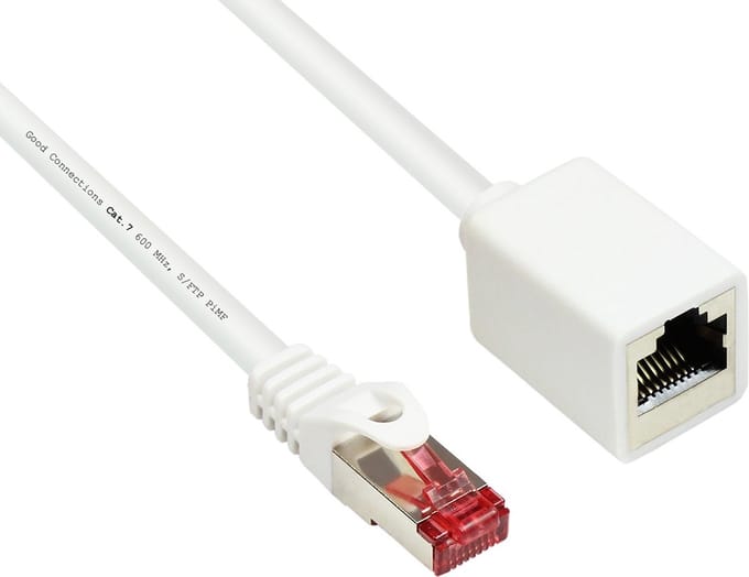 S/FTP CAT6 Gigabit netwerk verlengkabel / wit - 3 meter
