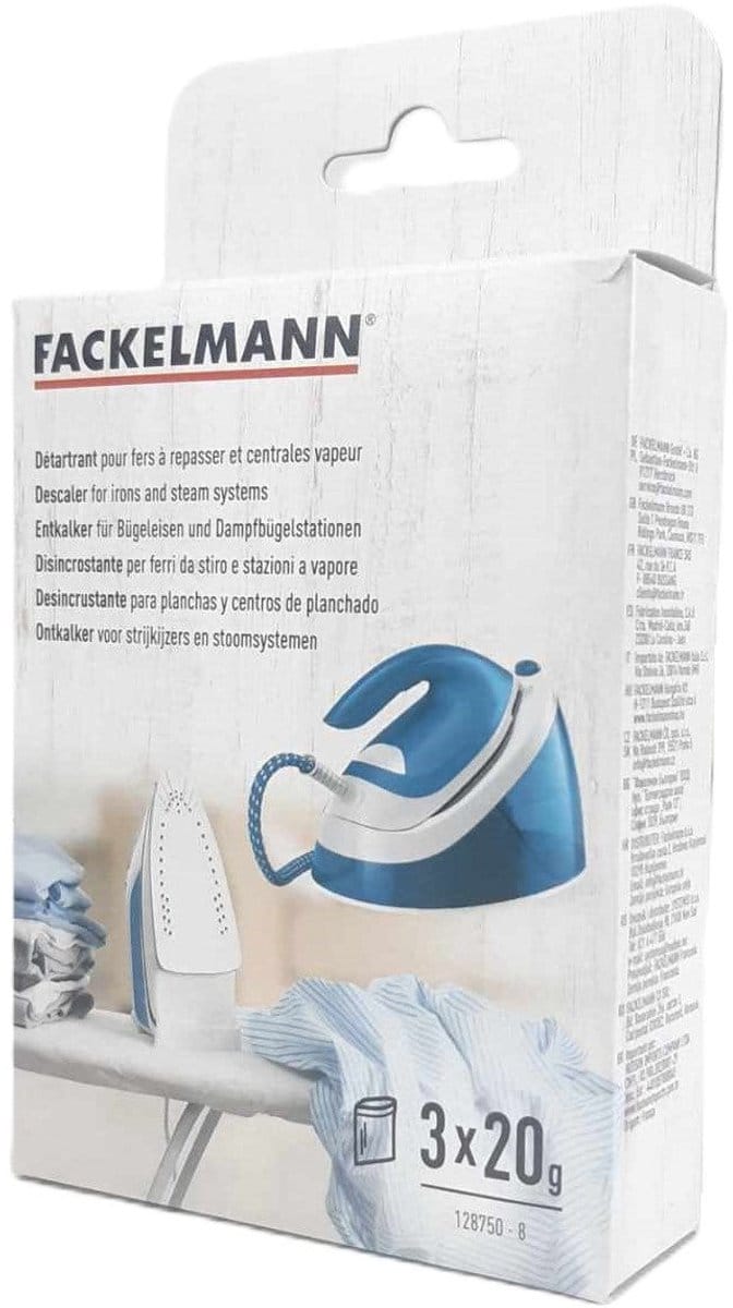 Ontkalkers voor strijkijzer en stoomgenerator Fackelmann