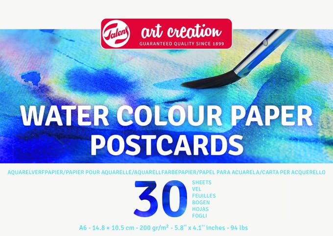 Aquarelverfpapier tac 200gr a6 blauw | 3 stuks