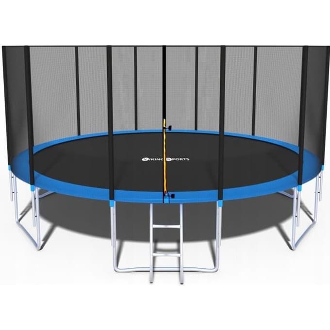 Trampoline - blauw - 465 cm - met net en ladder - tot 150 KG