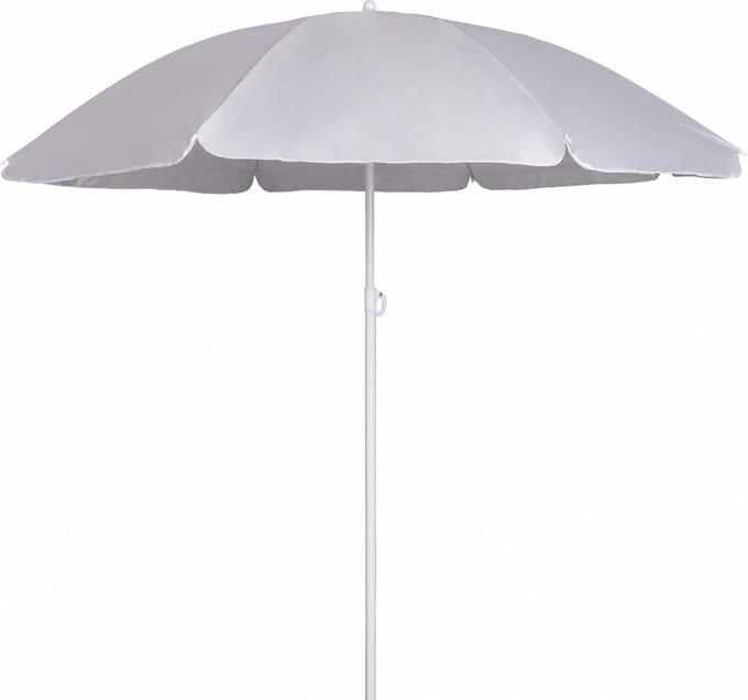 Zoem - Parasol Licht Grijs - Inclusief houder - Spanwijdte 150cm - Windsterk - Parasolhouder