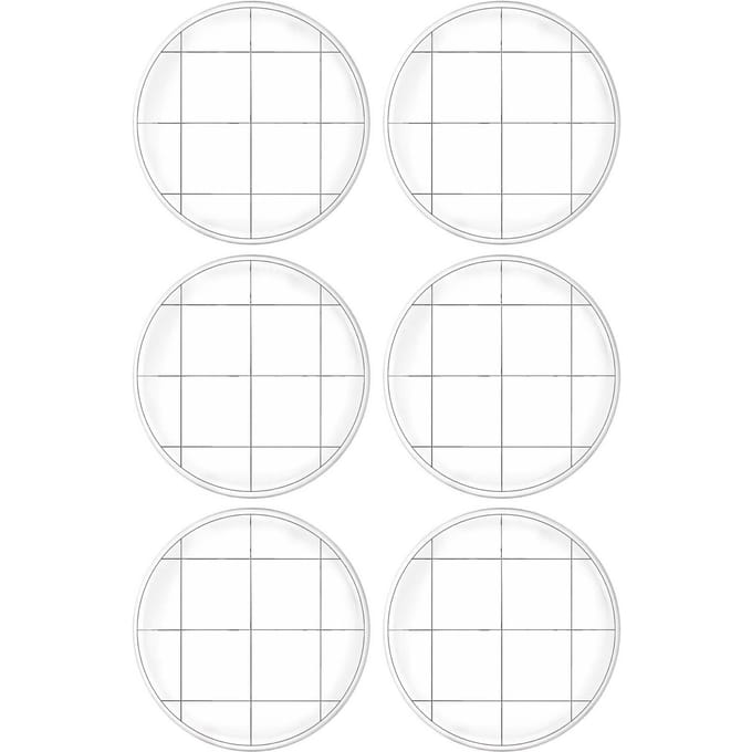 Set van 6 borden Grid keramiek | Hermia