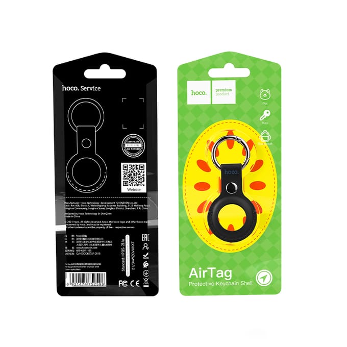 Premium Lederen Hanger voor Apple Airtag - Sleutelhanger - Hoesje  - Donkergroen