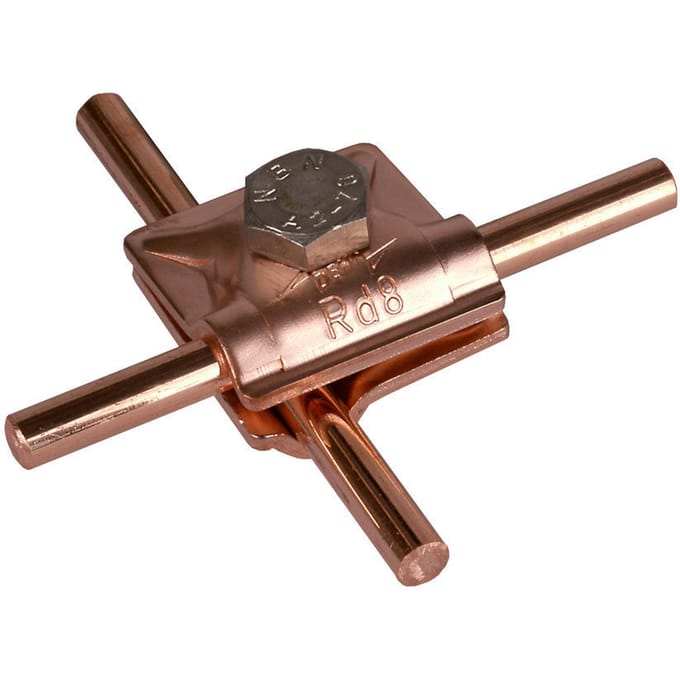 Dehn MV Klem Cu Voor Rd 8mm Met Zeskantbout - 390057