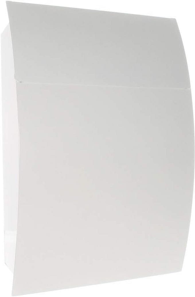 Brievenbus - Wandmodel - Post ontvangen - Cilinderslot - 46x32x10.5cm - Wit