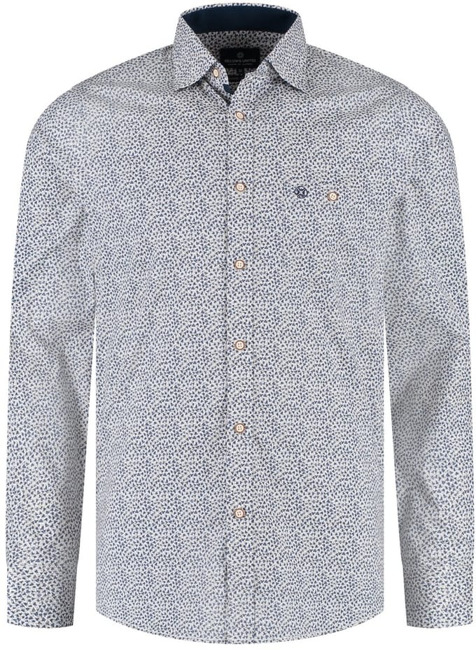 Fellows United Shirt lange mouw mini print st Rust (52.6556 - 152)