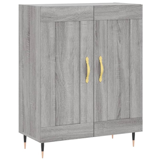 vidaXL - Dressoir - 69,5x34x90 - cm - bewerkt - hout - grijs - sonoma - eikenkleurig