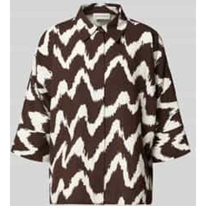 Blouse van viscosemix met 3/4-mouw model 'FAWEN'