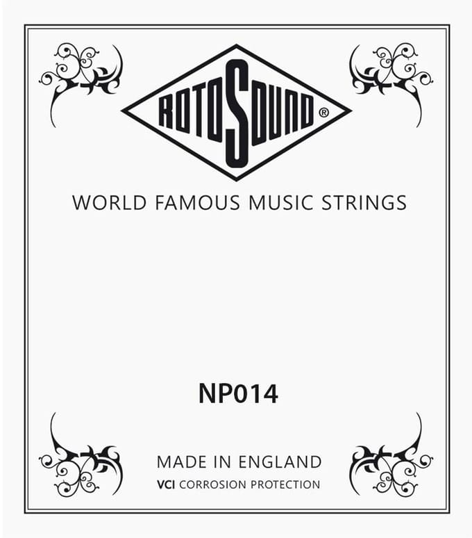 Rotosound NP014 .014 snaar for elektrisch/acoustic guitar, stainless steel