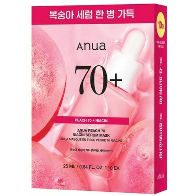 [Anua] Perzik 70 Niacine Serummasker 25g * 10EA pink